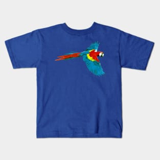 Watercolor Scarlet Macaw 1 Kids T-Shirt